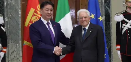 Mattarella riceve al Quirinale il presidente della Mongolia Khurelsukh Ukhnaa