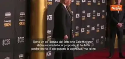 Trump: Deluso da Zelensky, non ha letto piano di pace per l'Ucraina