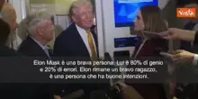 Trump: Elon Musk &egrave; una brava persona. 80% di genio e 20 di errori