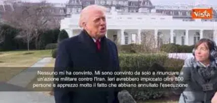 Trump: Mi sono convinto da solo a non attaccare Iran e rinunciare ad azione militare