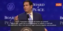 Board of peace, Rubio: Altri aderiranno, anche chi deve seguire procedure costituzionali