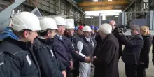 Mattarella visita lo stabilimento Fincantieri di Palermo