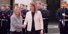 Giorgia Meloni riceve a Palazzo Chigi Presidente del Parlamento Europeo Metsola
