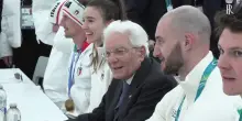 Mattarella a pranzo con gli atleti al villaggio olimpico di Cortina