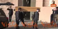Funerali di Antonino Zichichi, l'arrivo del feretro alla Basilica di Santa Maria degli Angeli