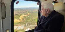 Mattarella a Niscemi sorvola area interessata dalla frana