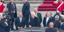 L'arrivo di Mattarella al Teatro Massimo di Palermo per la Giornata Avvocatura