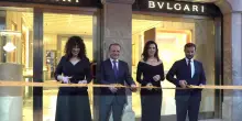 Luisa Ranieri a Taormina per il taglio del nastro della nuova boutique Bvlgari