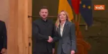 Meloni riceve a Palazzo Chigi il Presidente ucraino Zelensky