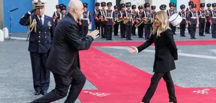 Palazzo Chigi, la premier Meloni incontra il premier albanese Rama