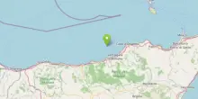 Scossa di terremoto di magnitudo 3.3 in mare al largo costa messinese