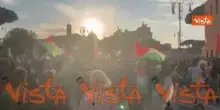 Corteo al Colosseo Pro Flotilla dopo il blitz di Israele