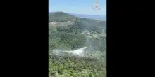 Incendio Monte Faeta, ricognizione aerea dei Vigili del Fuoco