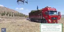 Cina, droni in azione per favorire il rimboschimento nel Gansu
