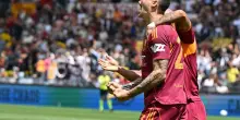 La Roma vince il derby e sale al quarto posto, Mancini stende la Lazio