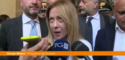 Meloni a Niscemi "In Cdm due nuove misure per la sicurezza del territorio"
