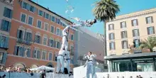 Lo spettacolo dei freestyler del taekwondo incanta Piazza di Spagna. Grand Prix al via al Foro Italico
