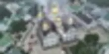 La cattedrale ucraina in fiamme dall'alto, la condanna dell'Unesco