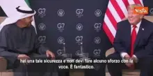 Presidente Emirati Arabi parla a bassa voce, Trump: Quando sei cos&igrave; ricco puoi parlare piano