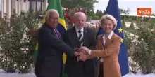 I leader Ue von der Leyen e Costa incontrano Presidente brasiliano Lula al G7 per un bilaterale