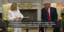 Trump nel 2025: Un onore avere alla Casa Bianca la premier italiana, &egrave; un'amica