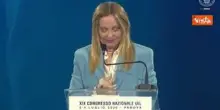 Meloni a Congresso Uil: Grazie a Bombardieri detto "Bomba", nome aiuta. Con "Meloni" pi&ugrave; difficile