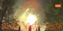 Fuochi d'artificio a Villa Taverna per le celebrazioni dei 250 anni di indipendenza americana