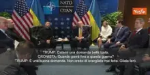 Trump indica Zelensky e chiede a cronisti: Avete domande per Putin? Dopo lo chiamo e gliele giro SOT