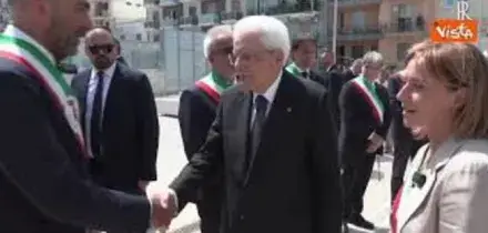 Mattarella in Puglia alla commemorazione delle vittime dell'incidente di Andria-Corato