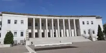 Crolla parte edificio Tribunale a Bolzano