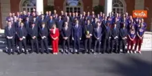 Sanchez riceve la Nazionale spagnola dopo la vittoria ai Mondiali 2026 alla Moncloa