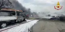Termini Imerese, incendio nella zona industriale