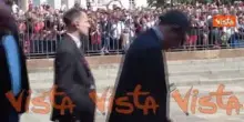 L'arrivo di Marotta al funerale di Baresi a Milano