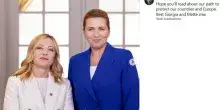 Meloni e la premier danese: "No immigrazione incontrollata". Asse per difendere l'Europa