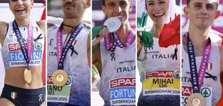Marcia nella storia: cinque medaglie, per Fiorini e Stano oro e record