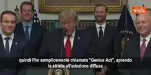 Trump: Un anno fa ho firmato il 'Genius Act', l'ho chiamato cos&igrave; in mio onore
