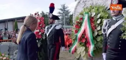 Applausi per Meloni e &ldquo;Forza Presidente&rdquo; ad Amatrice per commemorazione decimo anniversario sisma