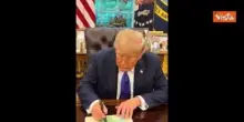 Trump con mappa e penna: Lago Ontario lo chiameremo Lago America