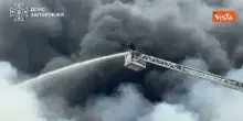 Attacco esercito russo con drone a Zaporizzja in un negozio di articoli per la casa