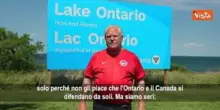 Presidente Ontario Ford a Trump: Si chiamer&agrave; ancora Lago Ontario. E piazza un cartello sulla riva