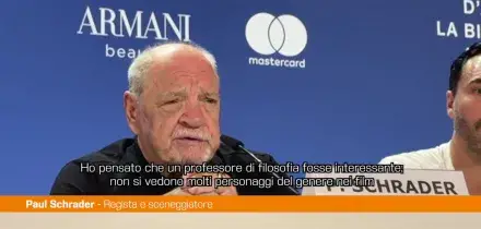 Venezia, Schrader al Lido con &ldquo;The Basics of Philosophy"