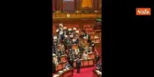 "Con noi le preferenze, con loro zero preferenze", i cartelli di FdI in Senato su legge elettorale