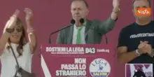Romeo sul palco di Pontida: Viva la Lega, sempre. Facciamo risaltare la squadra, &egrave; concetto vincente