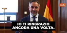 Messaggio di Santiago Abascal, leader spagnolo di Vox a Pontida: Viva l'Europa delle Nazioni libere