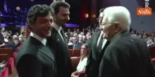 L'emozione del "Volo" davanti a Mattarella, i tre tenori gli stringono la mano commossi a Pordenone