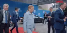 Consiglio europeo, l’arrivo di Giorgia Meloni all’Europa Building