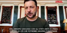 Zelensky: "Serve posizione forte da parte degli Usa. Tutto dipenderà da questo"