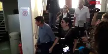 Pippo Baudo, Gianni Morandi e Giorgia alla camera ardente mano nella mano