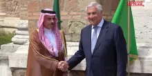 Roma, il ministro Tajani incontra lomologo saudita: "Cooperazione per Stato Palestinese"