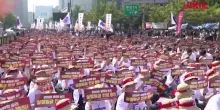 Corea del Sud, a Seul la protesta dei lavoratori del settore finanziario